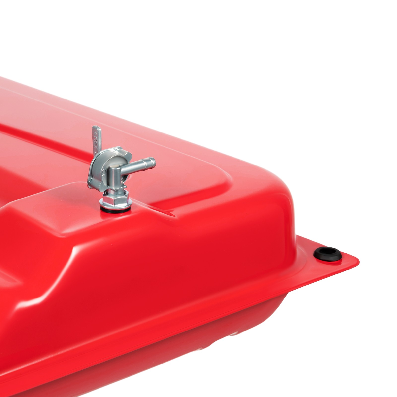 4 Gal Universal Generator Gas Fuel Tank w/ Chrome Cap Gauge Petcock Valve Red