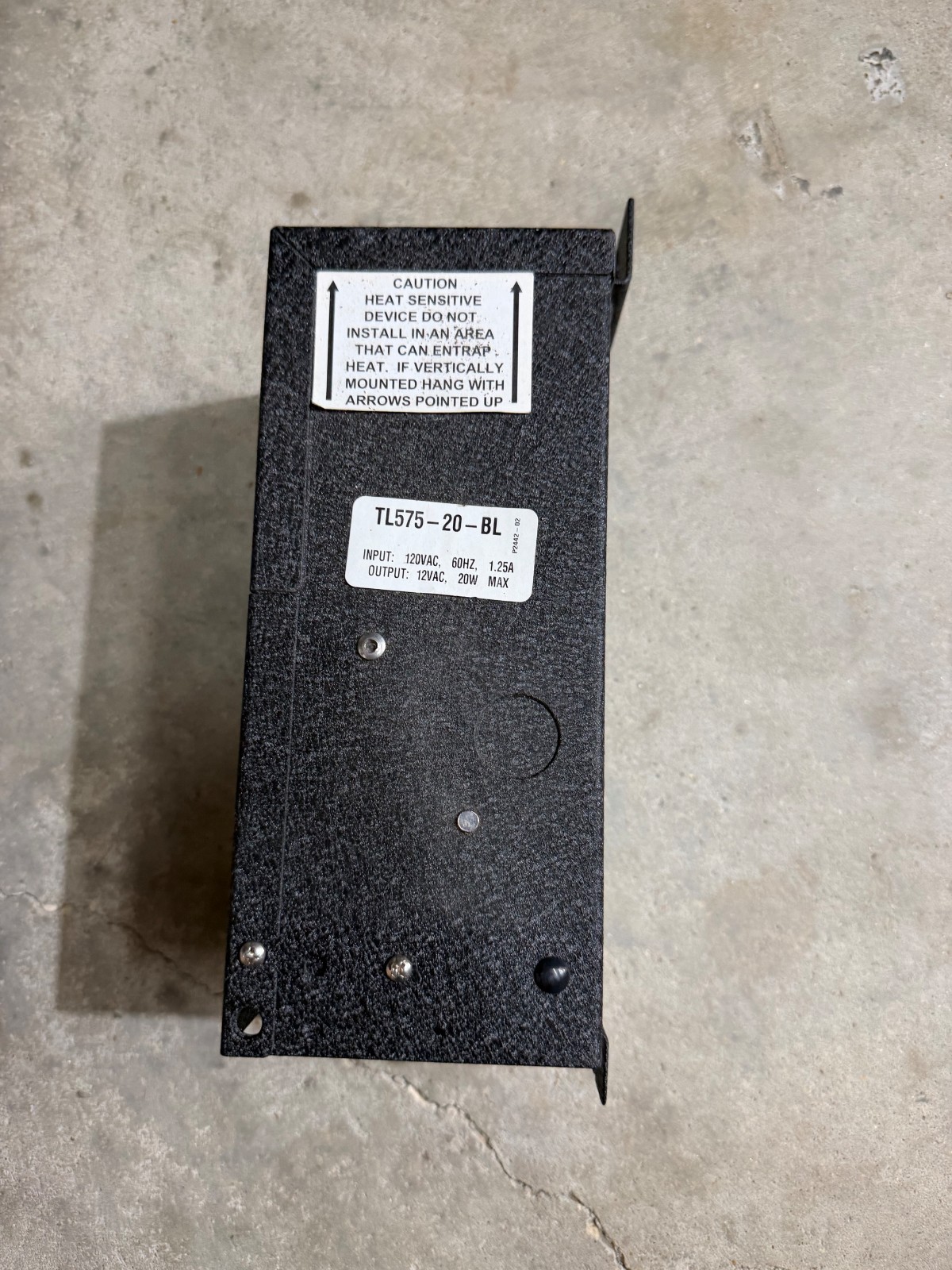 12V 20W lighting transformer Juno TRAC 12 TL575-20-BL new in box