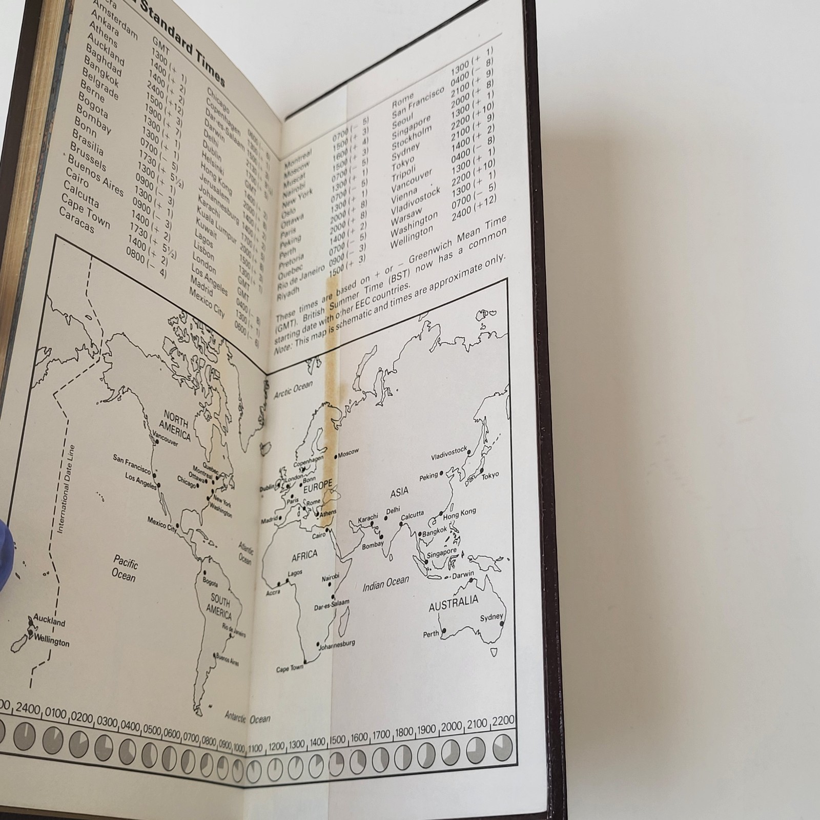 Vintage Letts of London Travel Diary Europe Book Maroon Bonded Leather Gold Trim