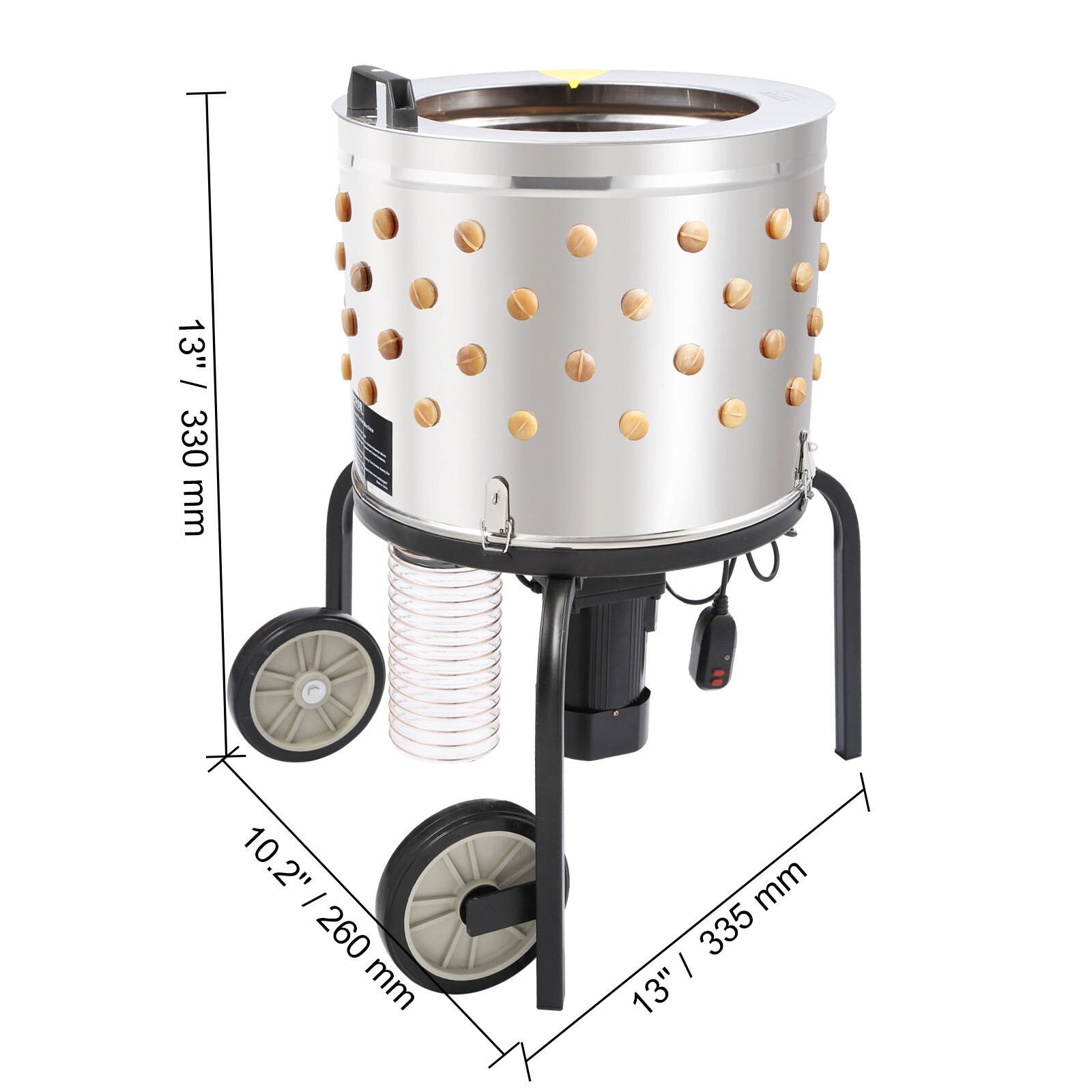 Chicken Plucker Machine Feather Plucker Stainless Steel Drum 280RPM Motor