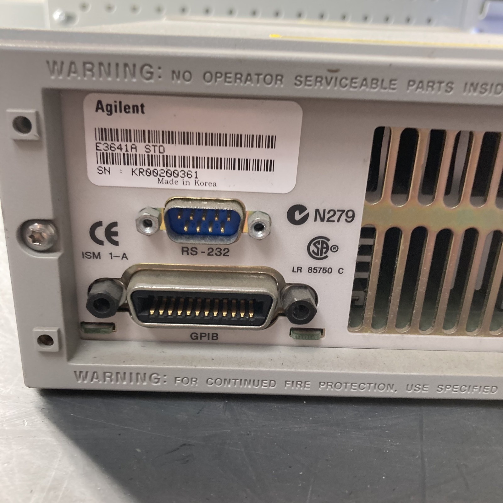 Agilent Keysight E3641A Power Supply GPIB RS232 30W