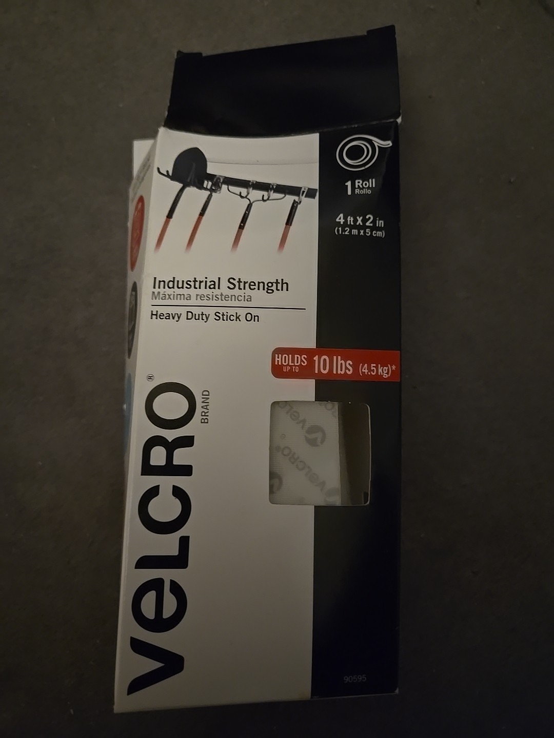 VELCRO BRAND INDUSTRIAL STRENGTH STRONG 4′ X 2″ ROLL STICK ON HOLDS 10LBS 90593