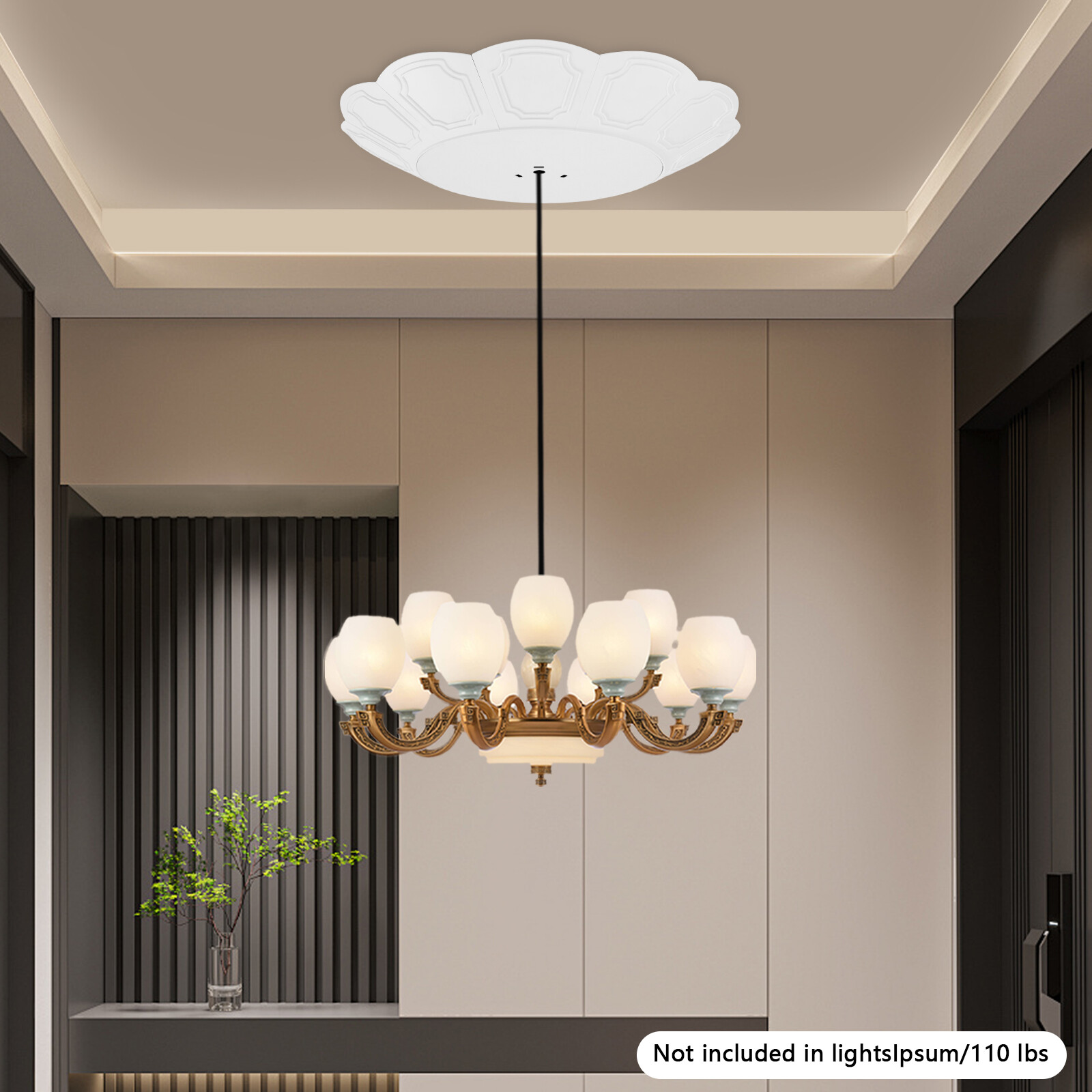 Ceiling Mount Chandelier Cover Chandelier Hoist Lifter Decor Cover 50kg/110lbs