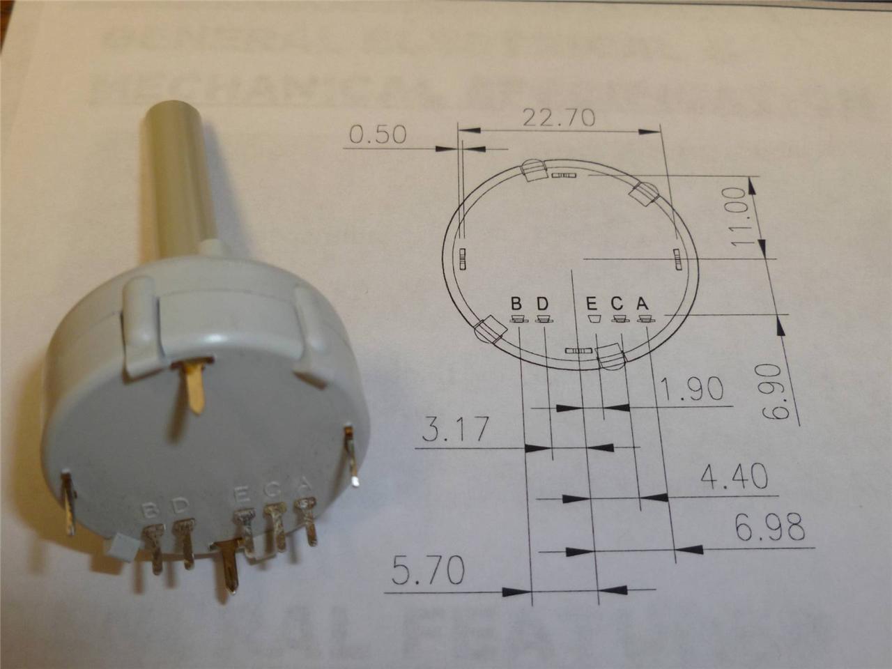 LORLIN Rotory Selector Switch 16 Position BCKS1020 No Stop Pattern 042 NEW J24