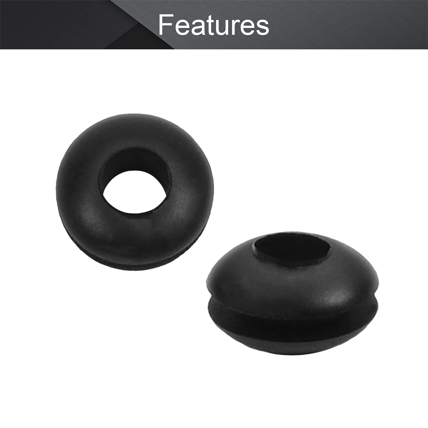 Rubber Grommet 200pcs 5mm Inner Dia Oil Resistant Armature Rubber Grommets For W