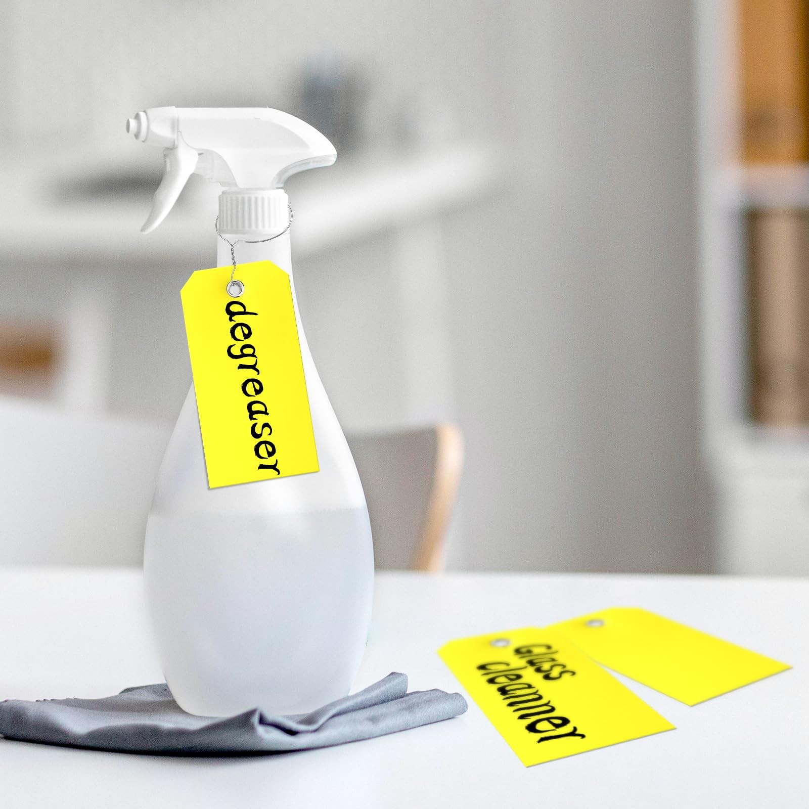 200 Pieces 4 3/4″ x 2 3/8″ Plastic Shipping Tags 4.75 x 2.375 inch, Yellow