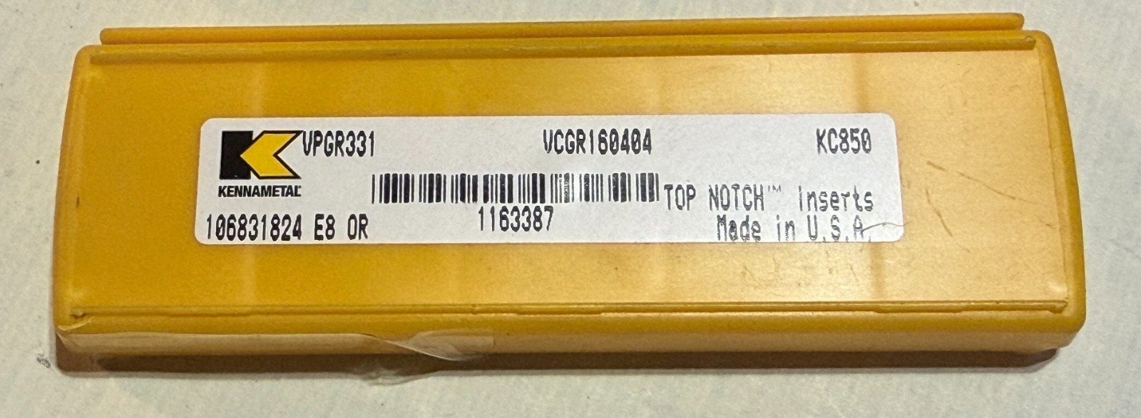 Pack of 5 Kennametal VPGR331 KC850 Carbide Inserts VCGR160404 Top Notch USA NOS
