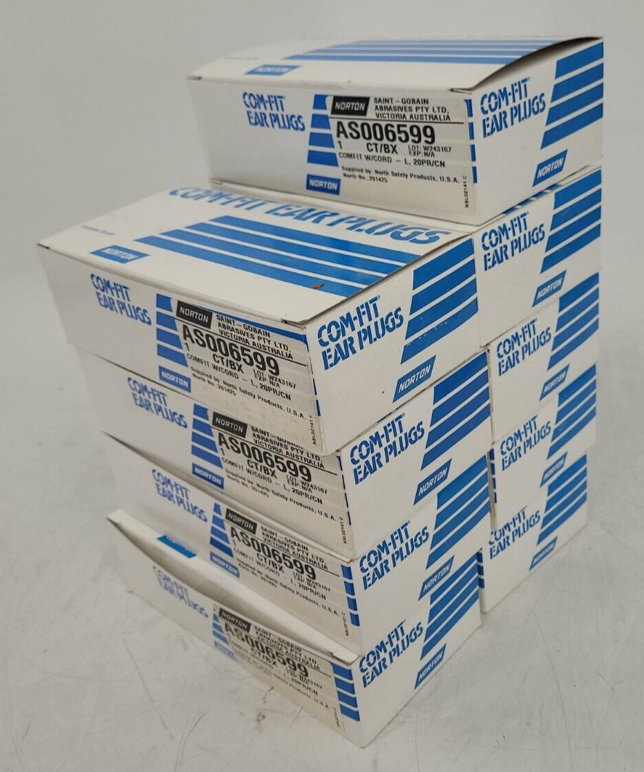 Lot of 136 Com-Fit Ear Plugs by North Safety OPEN BOX EB-9767