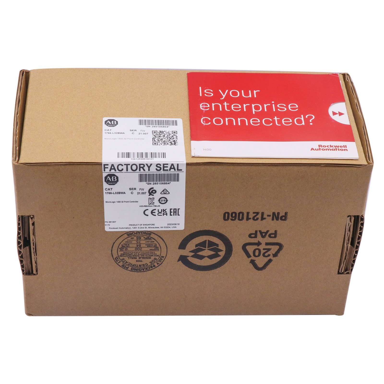 2025 New Allen-Bradley 1766-L32BWA Ser C MicroLogix 1400 32 Point Controller