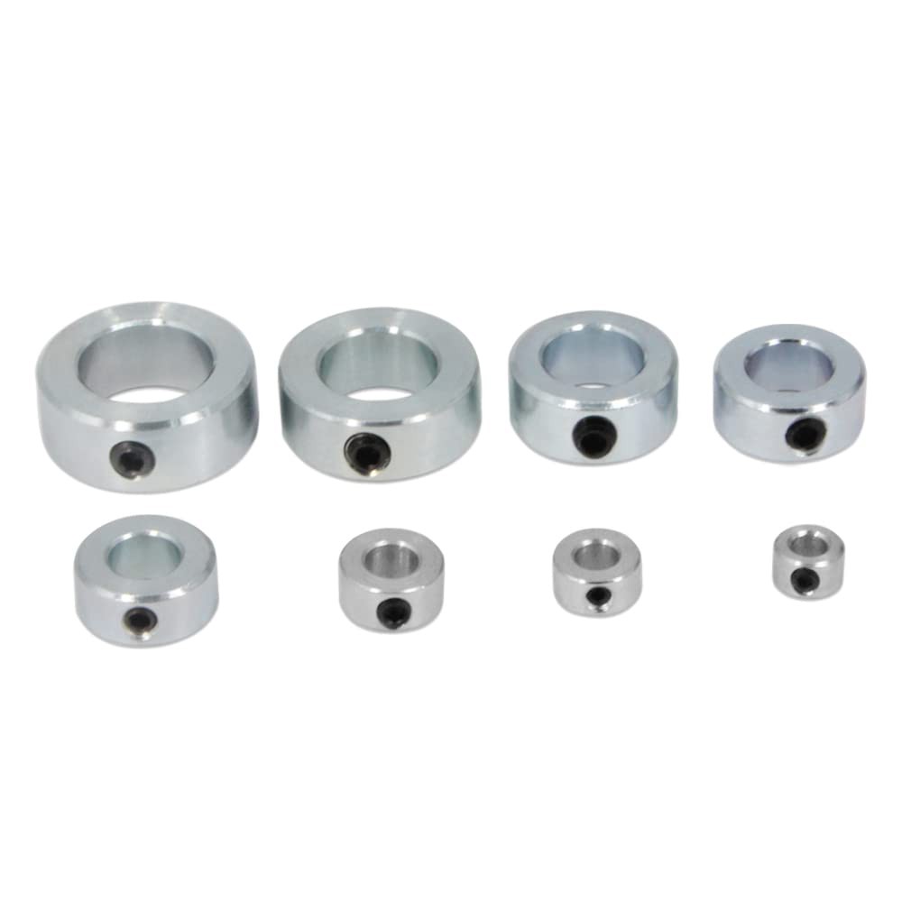 Shaft Collar SOLID Steel Metric Clamp Collars Zinc Plated 3-75mm With Set Screws