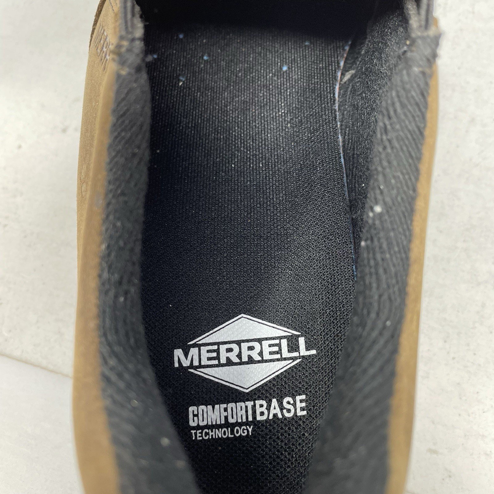 Merrell Jungle Moc Toe Work Shoes Brown Suede Slip On CT Men’s Size 7W