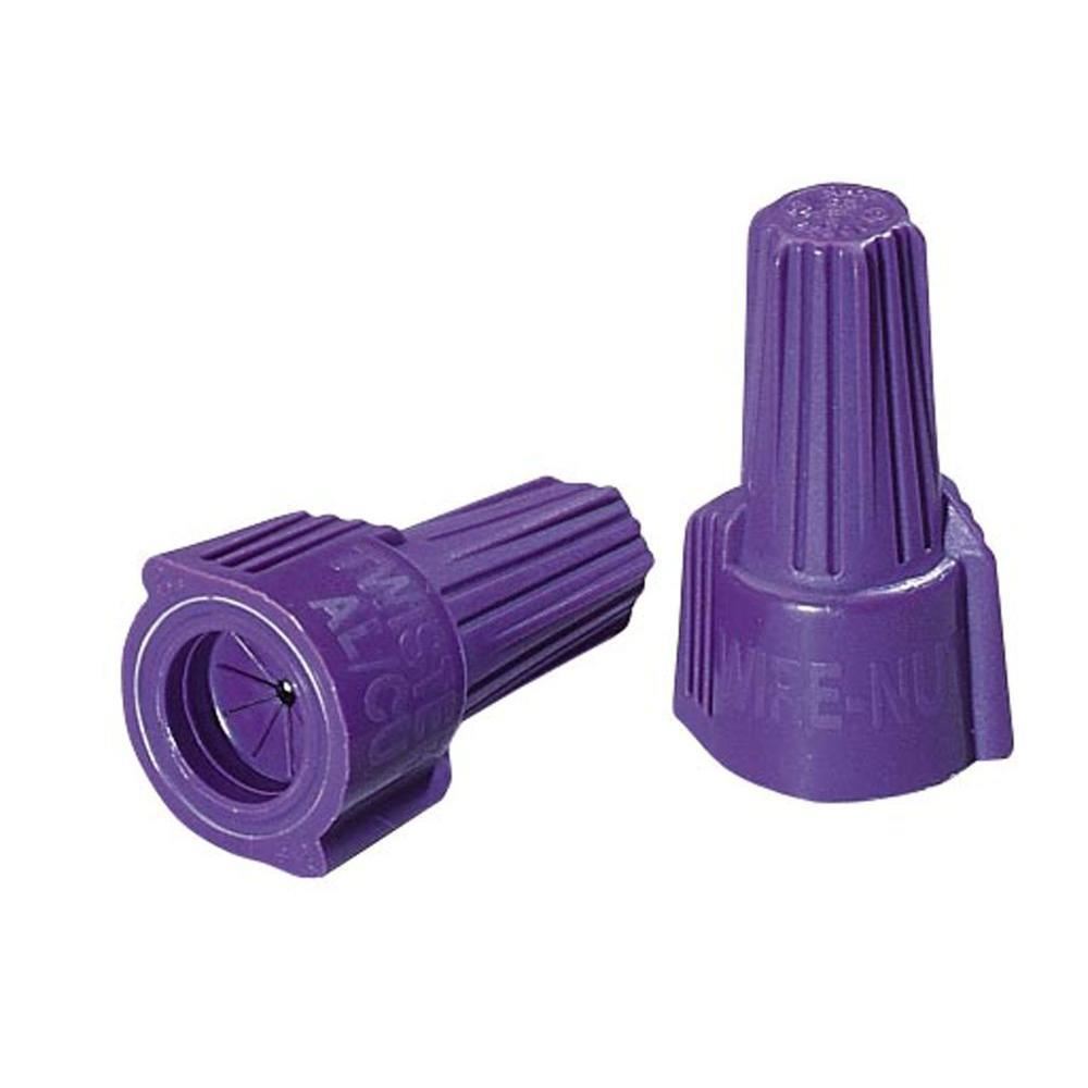 Ideal Twisters Al/Cu Wing Nut Wire Connectors Aluminum to Copper 20pc 65 Purple