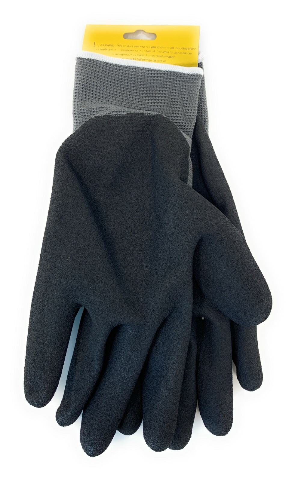 12 Pair Diesel Grey/Black Safety Gloves Latex Fine Grip Cut Resistant