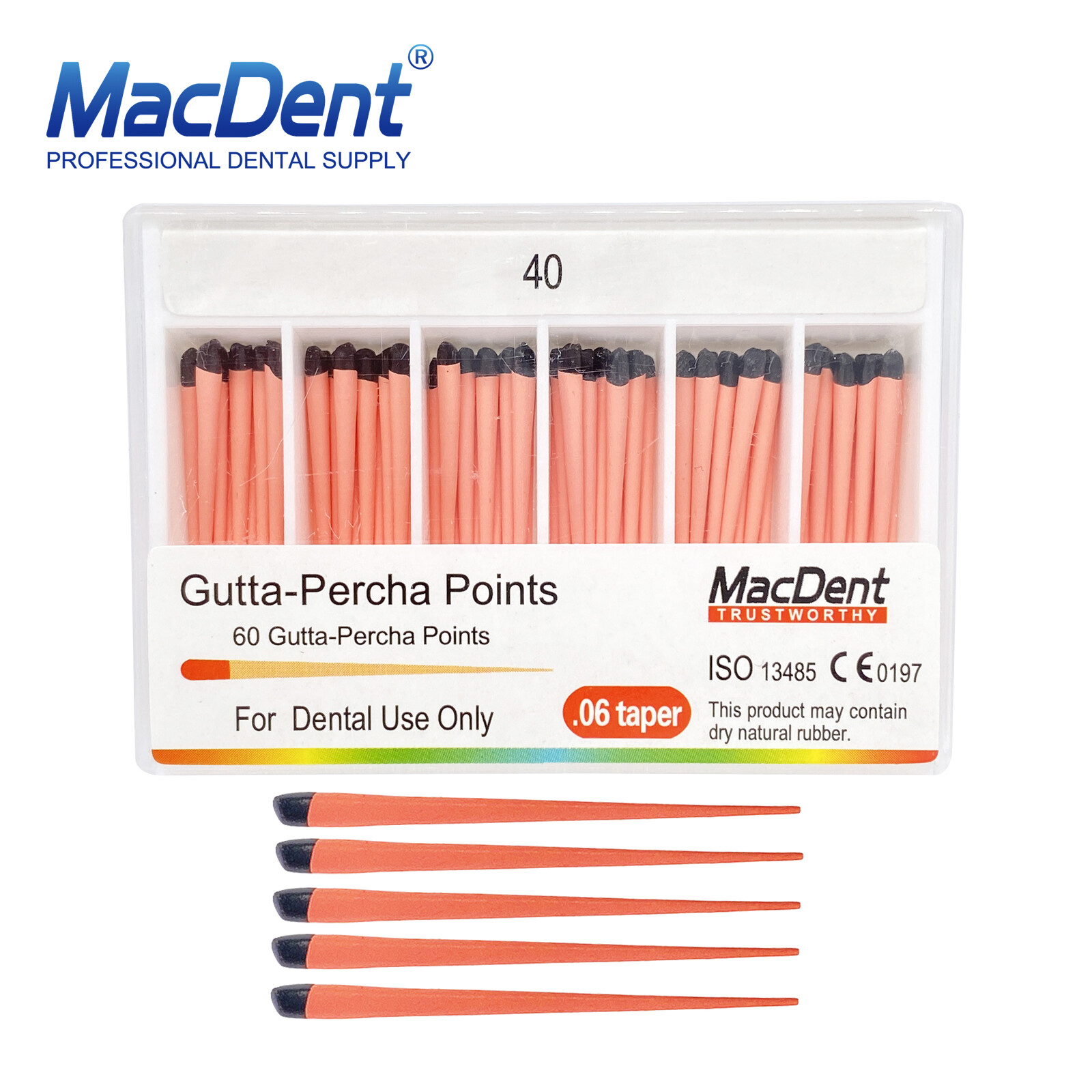 MacDent Dental Gutta Percha Points Endodontic Root Canal Taper 0.02/0.04/0.06