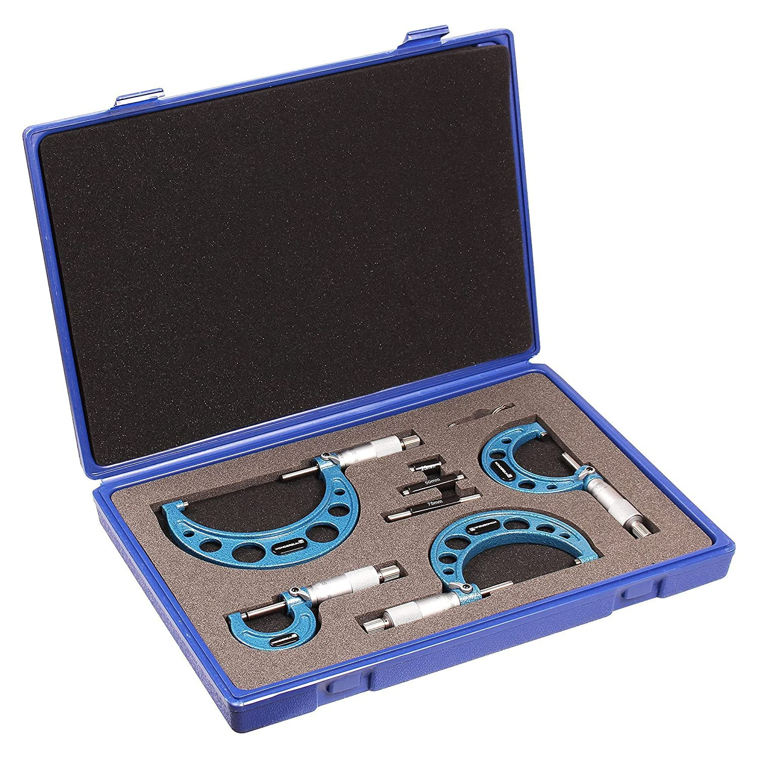 4 Pcs outside Micrometer Set, Professional Precision Machinist Tool Kit, 0-1″/1-