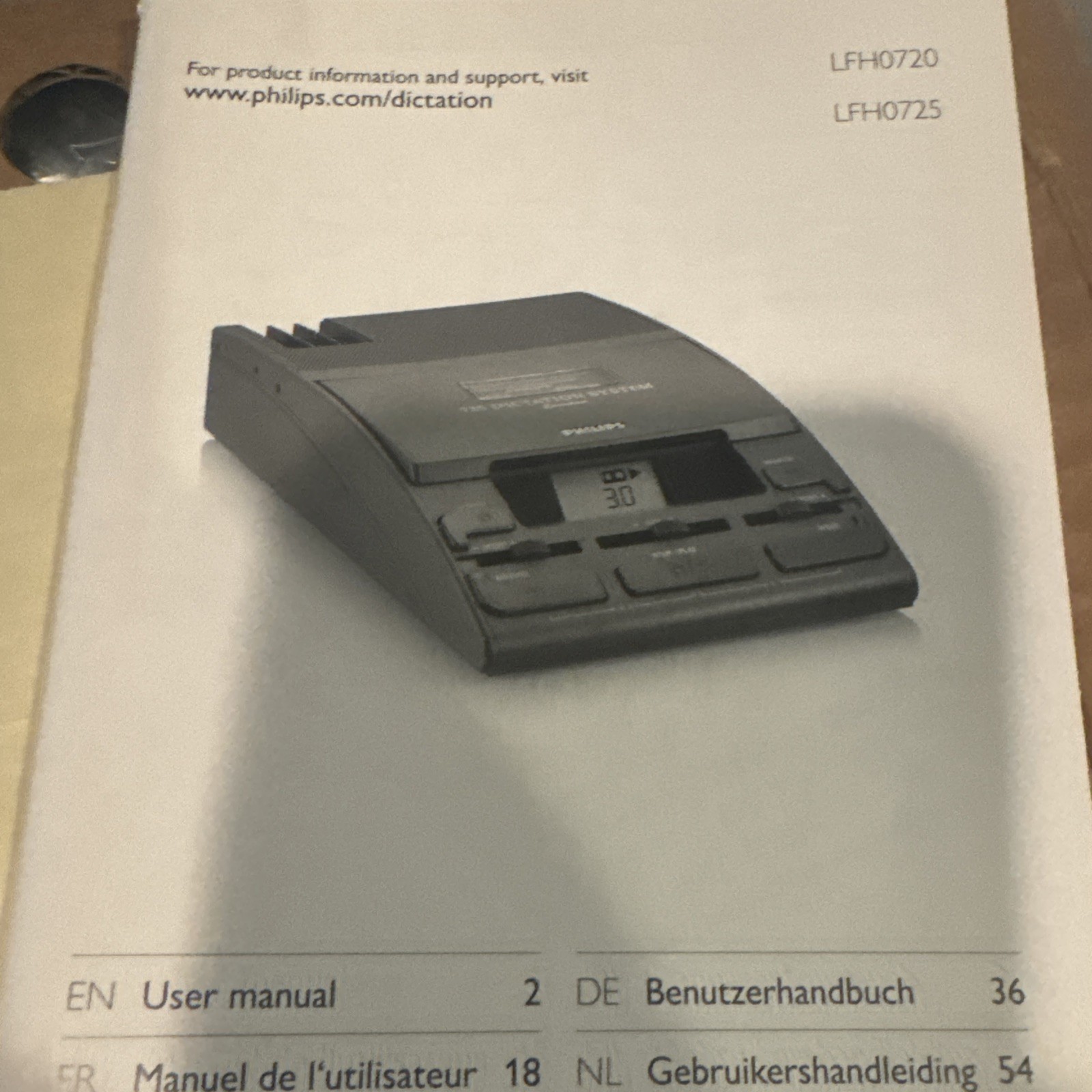 Philips Mini Cassette Transcription Kit LFH-0720/52 Transcriber