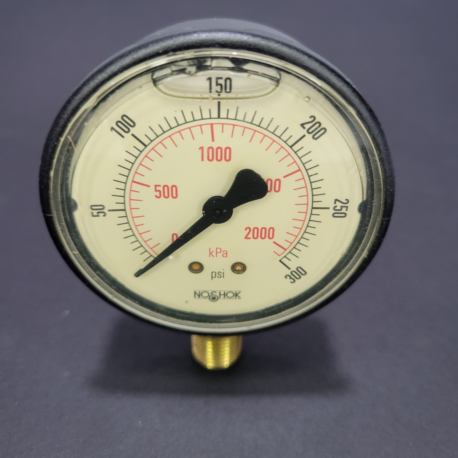 NOSHOK 25-900-300 PSI/KPA Pressure Gauge 1/4in NPT