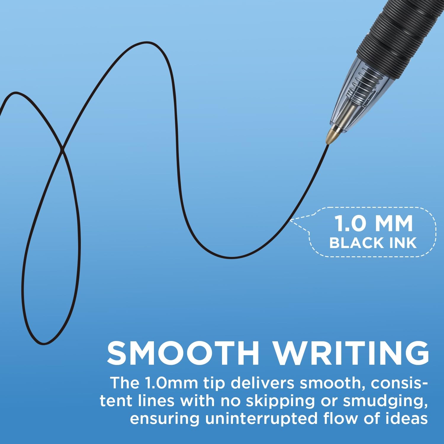 deli Ballpoint Pens Black Ink 100 Pack 1.0MM