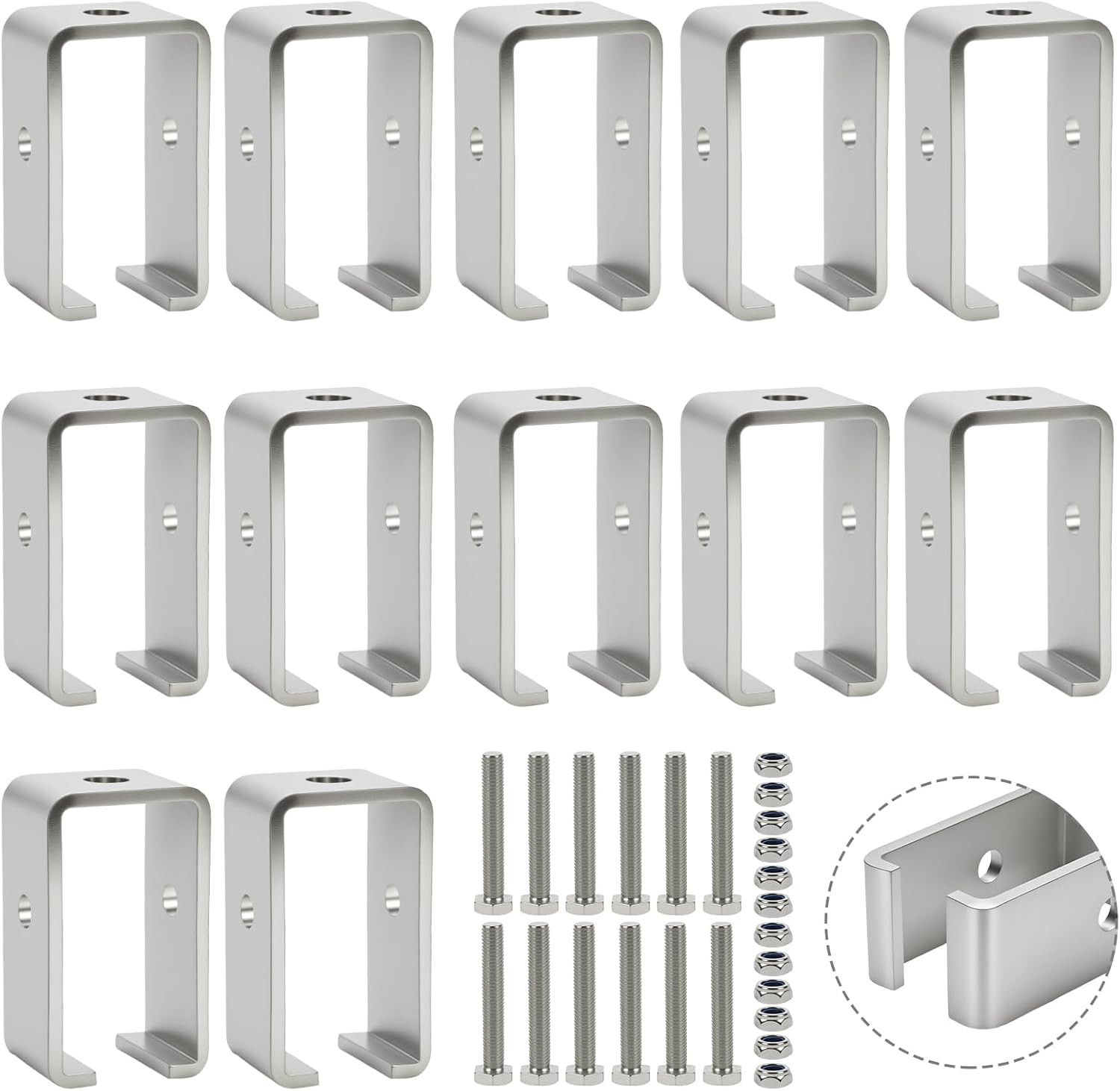 12 Pack Heavy-Duty Channel Trolley Track Hanger Bracket UNISTRUT Hanger for UNIS