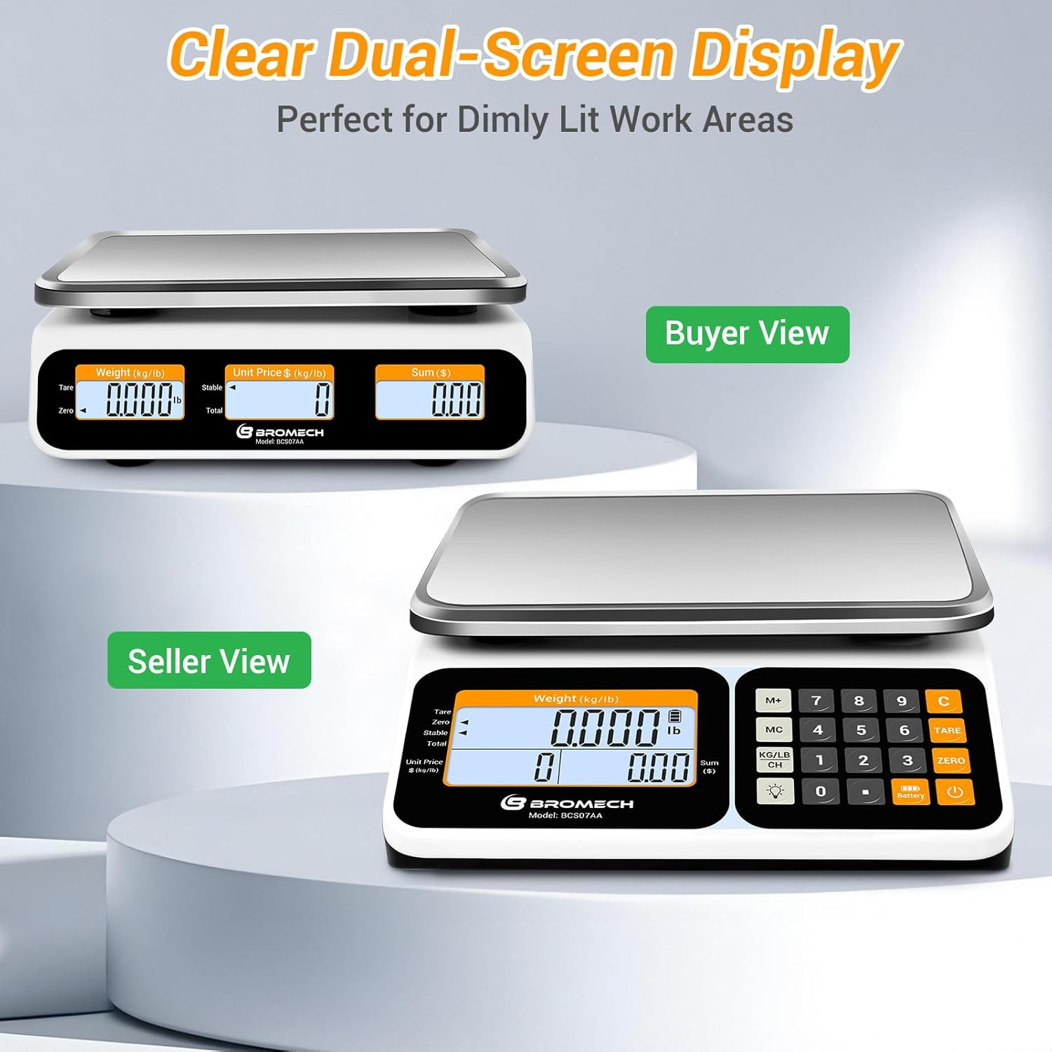 Commercial Food Scale 66Lb/30Kg, High Precision Digital Price Computing Scale