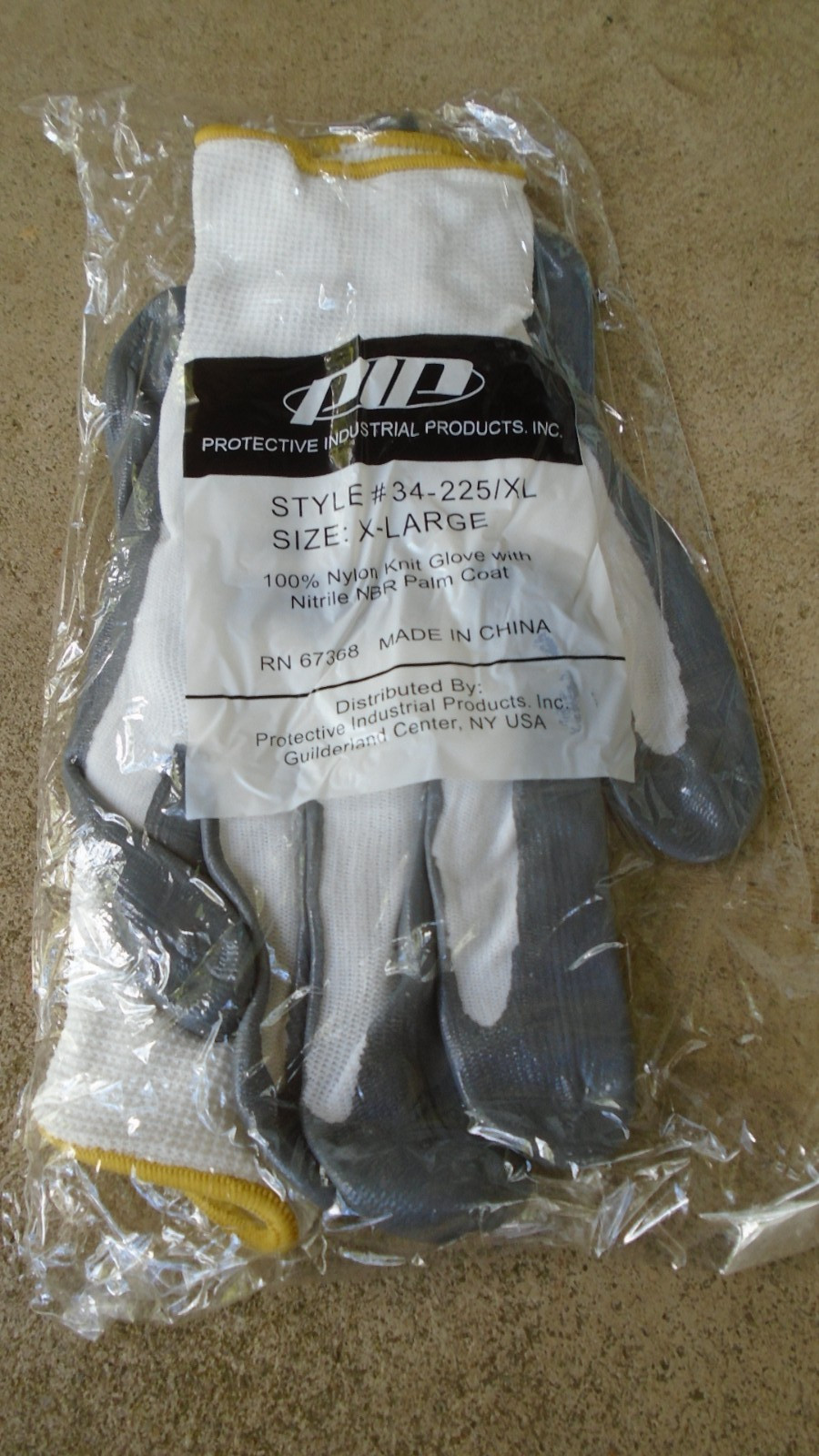 PIP Protective Industrial Products 34-225/XL Nitrile Coated Nylon Gloves 12 Pair