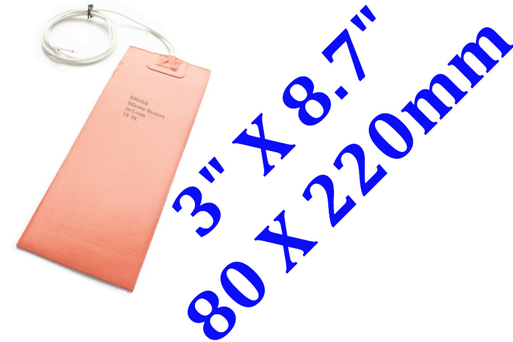 3″ X 8.7″ 80 X 220mm 24V 30W w 3M Factory Direct Sale JSR2 CE UL Flexible Heater