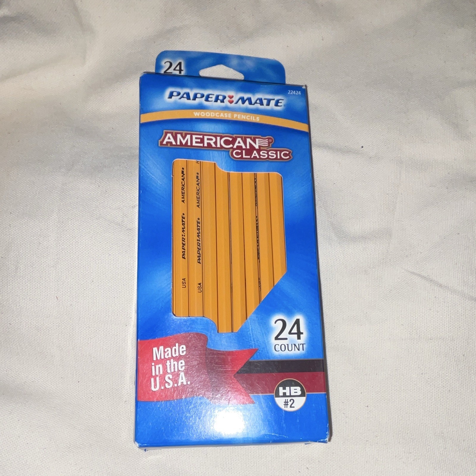 Made In USA American Classic 24 Count Pencils Wood case HB #2