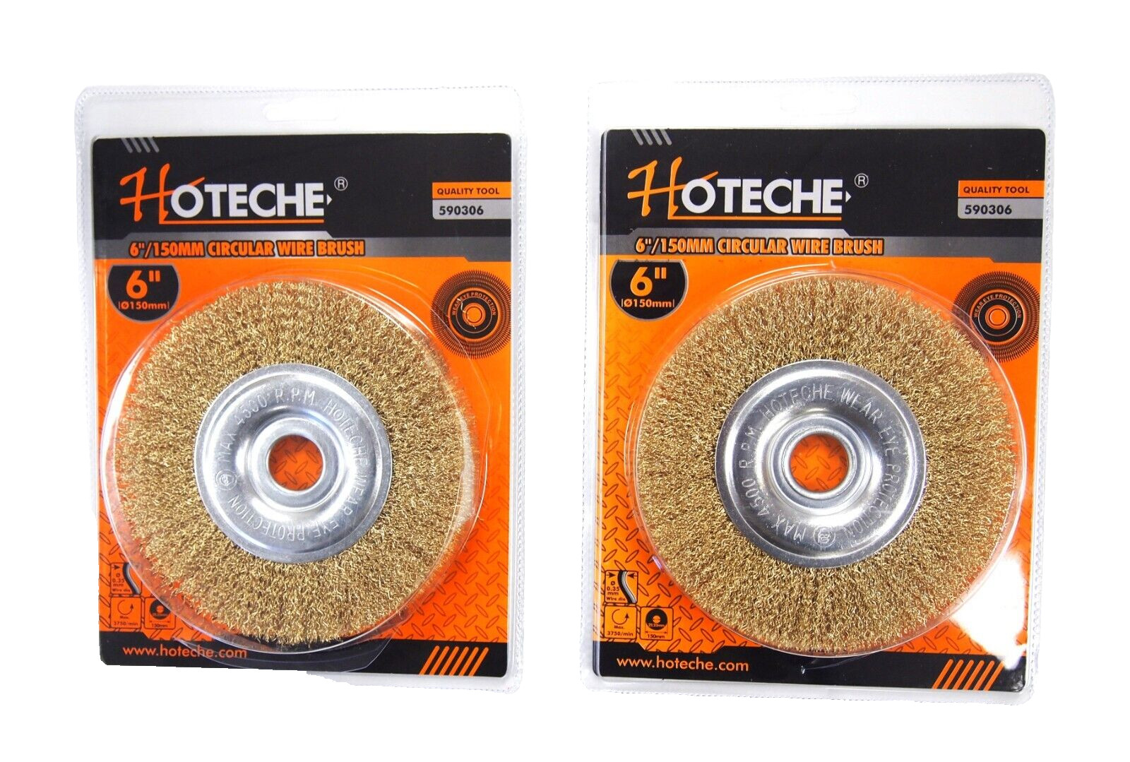 2PC 6» Crimped Wire Wheel Brush 1/2» Thick Deburring Bench Grinder 590306