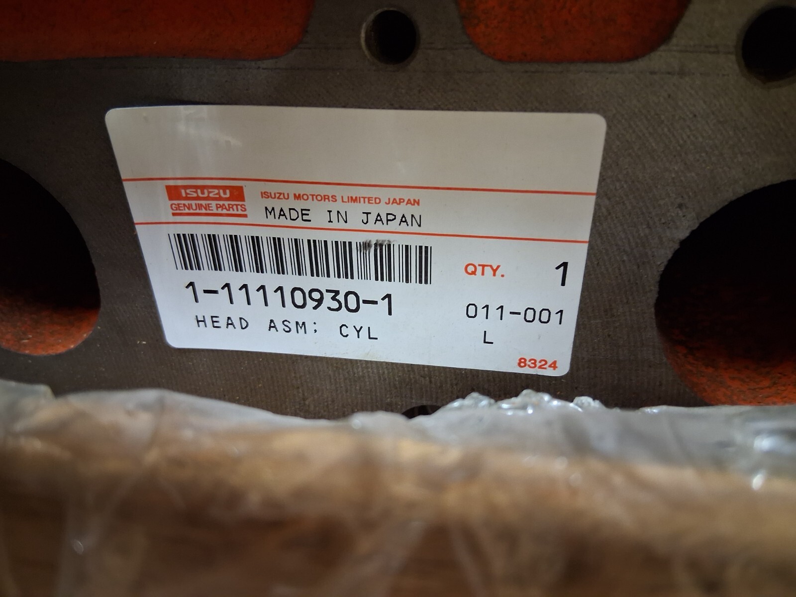 Isuzu 6UZI cylinder head 1-11110930-1 CX460 6 cyl head asm overhead cam new