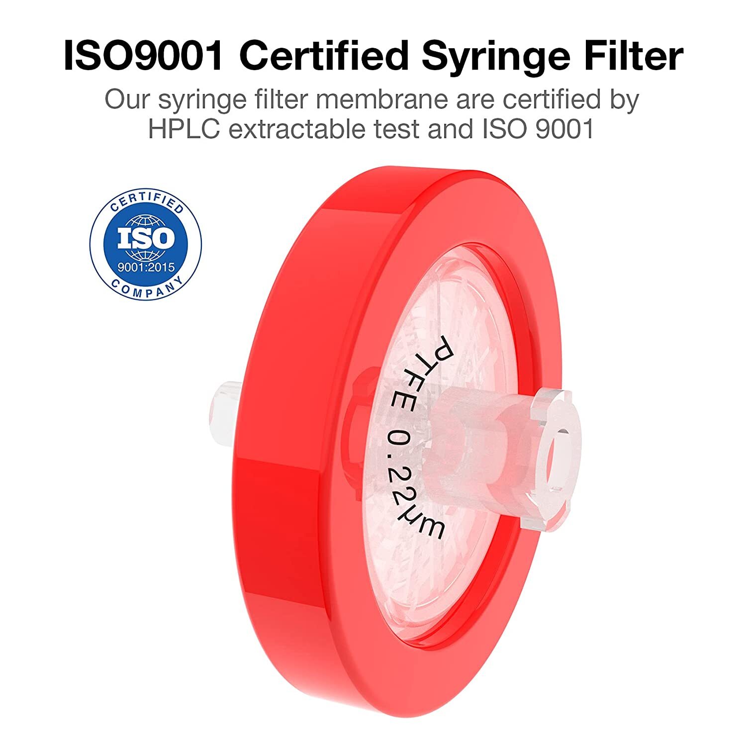 PTFE/NY/PES/GF Membrane LAB Syringe Filters 0.7μm/0.22μm/0.45μm, 13mm/25mm/33mm