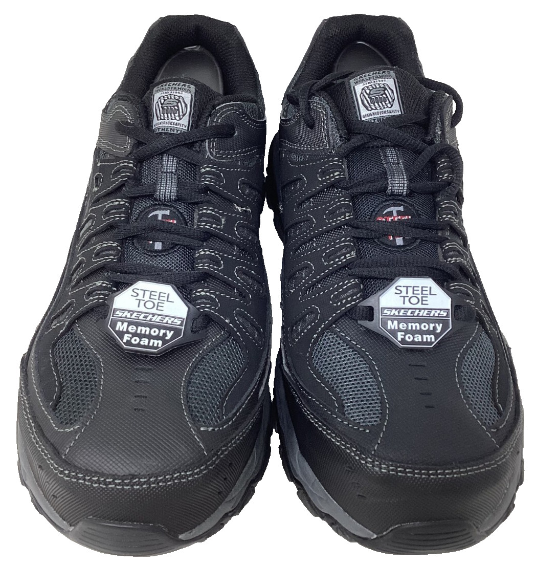 Skechers Men’s Work RF Cankton Steel Toe Black/Char Lace Up Shoes Size:9 205O