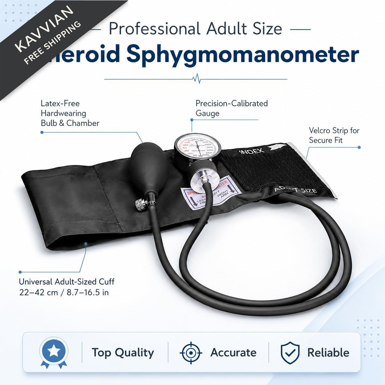 NOVAMEDIC Professional Black Adult Size Blood Pressure Monitor, Adult,