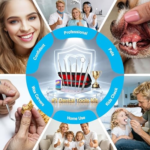 Dental Tools Pick Teeth Cleaning Hygiene Kit Plaque Remover for Steel