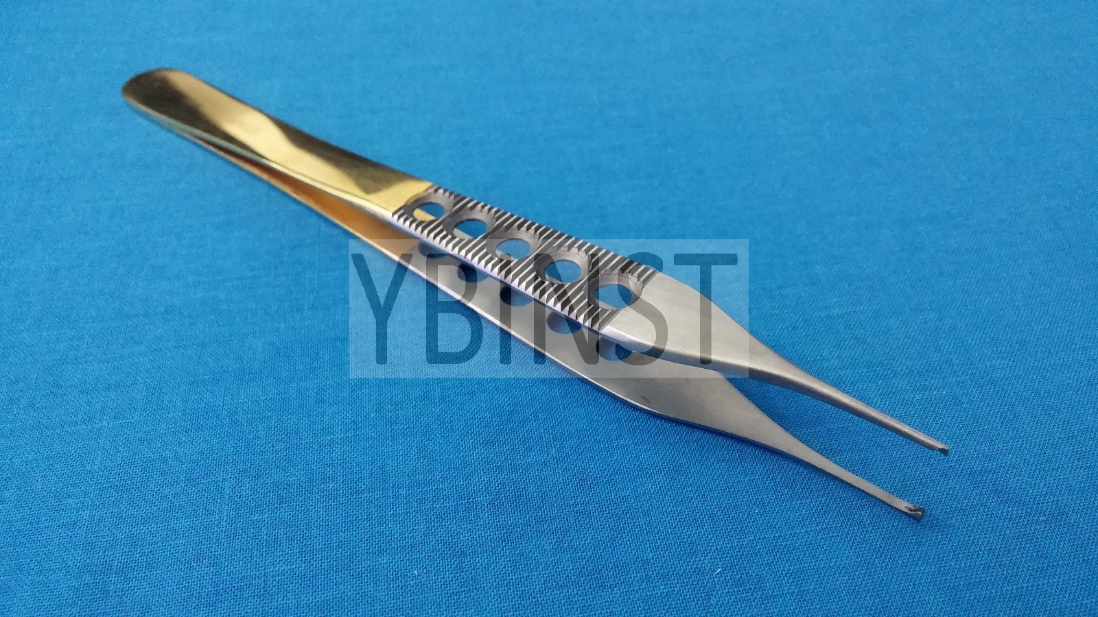 3 PCS ADSON DRESSING +BROWN+TISSUE PLASTIC SURGERY FORCEPS 6″ GOLD HANDLE
