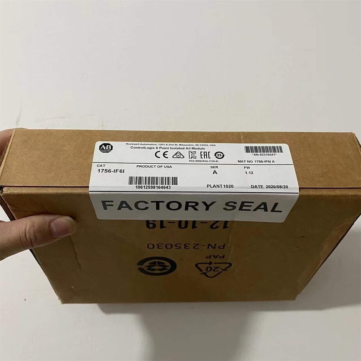 NEW Sealed AB 1756-IF6I ControlLogix 6Point Isolated A/I Module US Free Tax