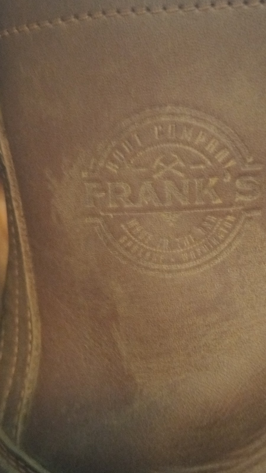 Frank’s Brown Leather Men’s Industrial Work Boots Durable Construction Footwear