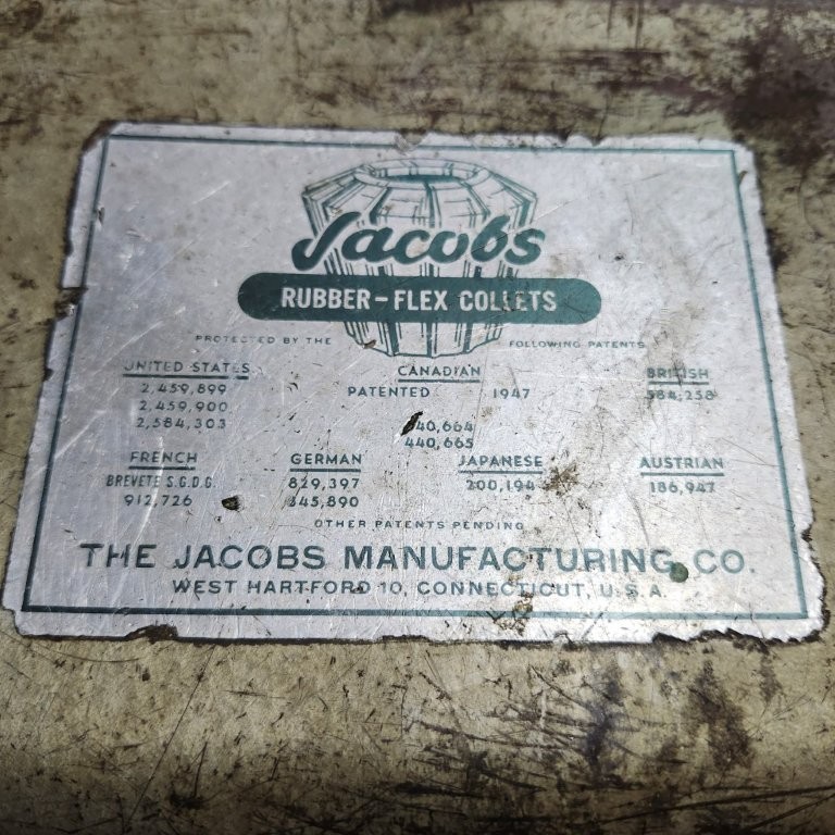 Jacobs Rubber Flex Collars Used 6 Pcs. as Listed in Steel Case Shown USA