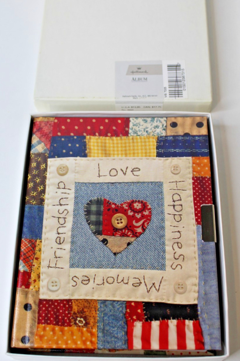 Vintage New In Box Hallmark Journal Diary Combination Lock – Patchwork Design