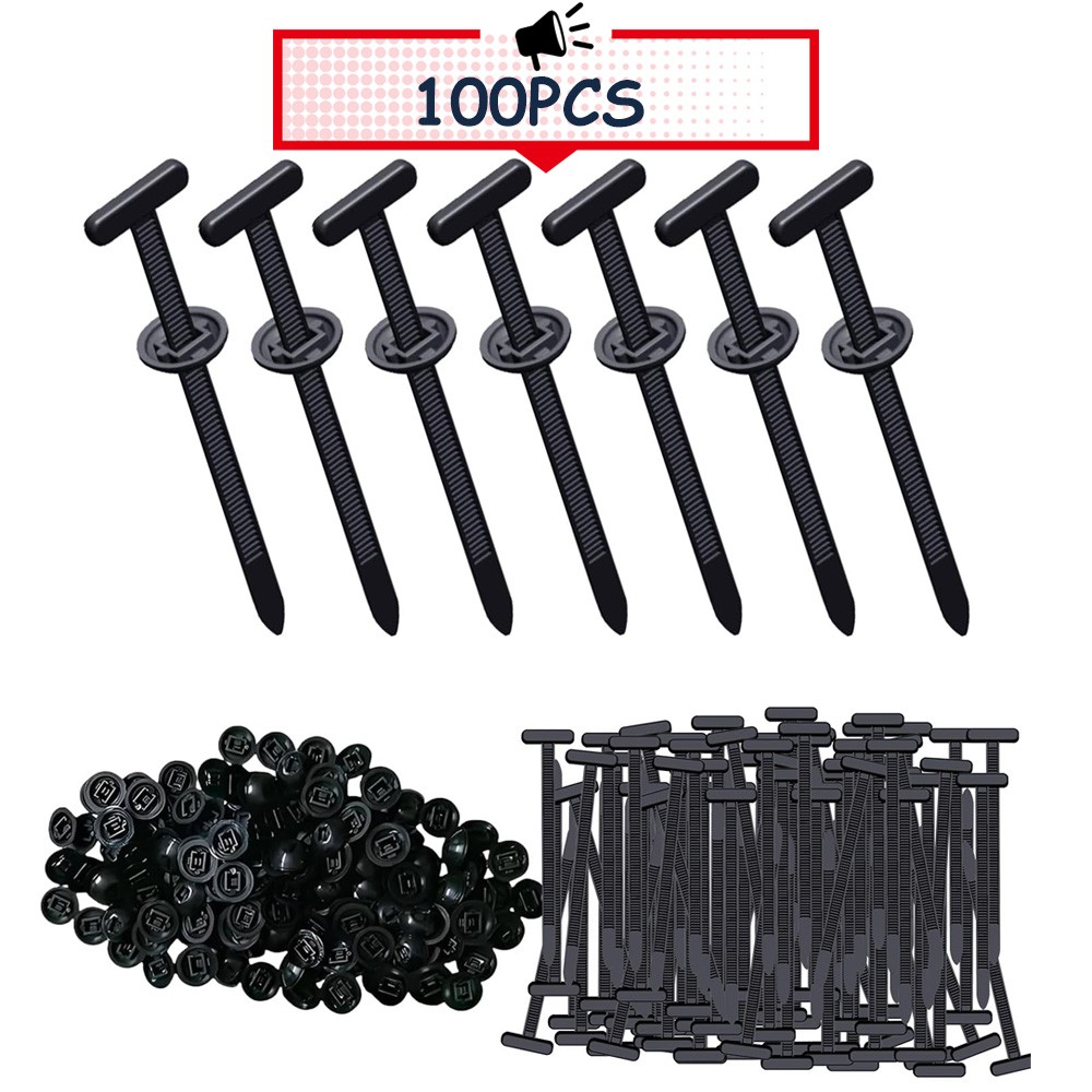 100PCS Nylon Universal Cable Tie Buckle Self-Locking Nylon Zip Ties Holder NEW