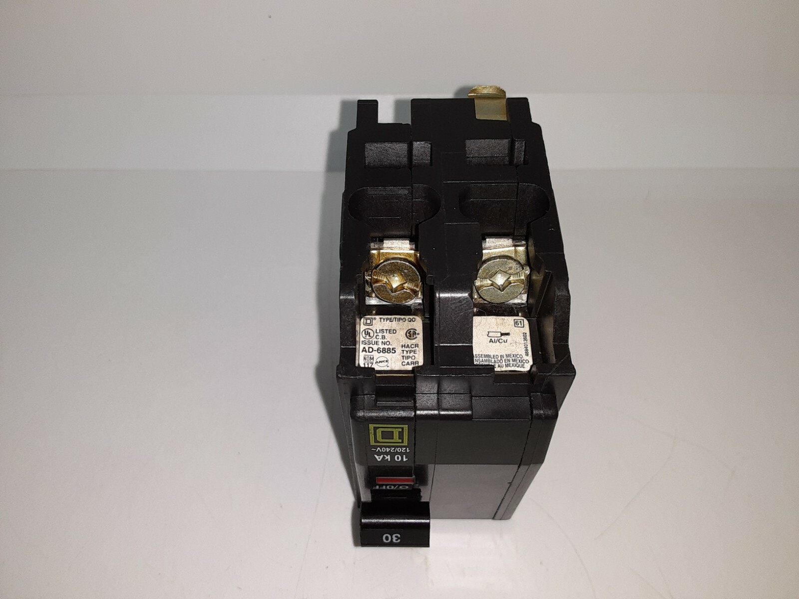 SQUARE D QO230 30 amp 2 pole Type QO Circuit Breaker YELLOW FACE