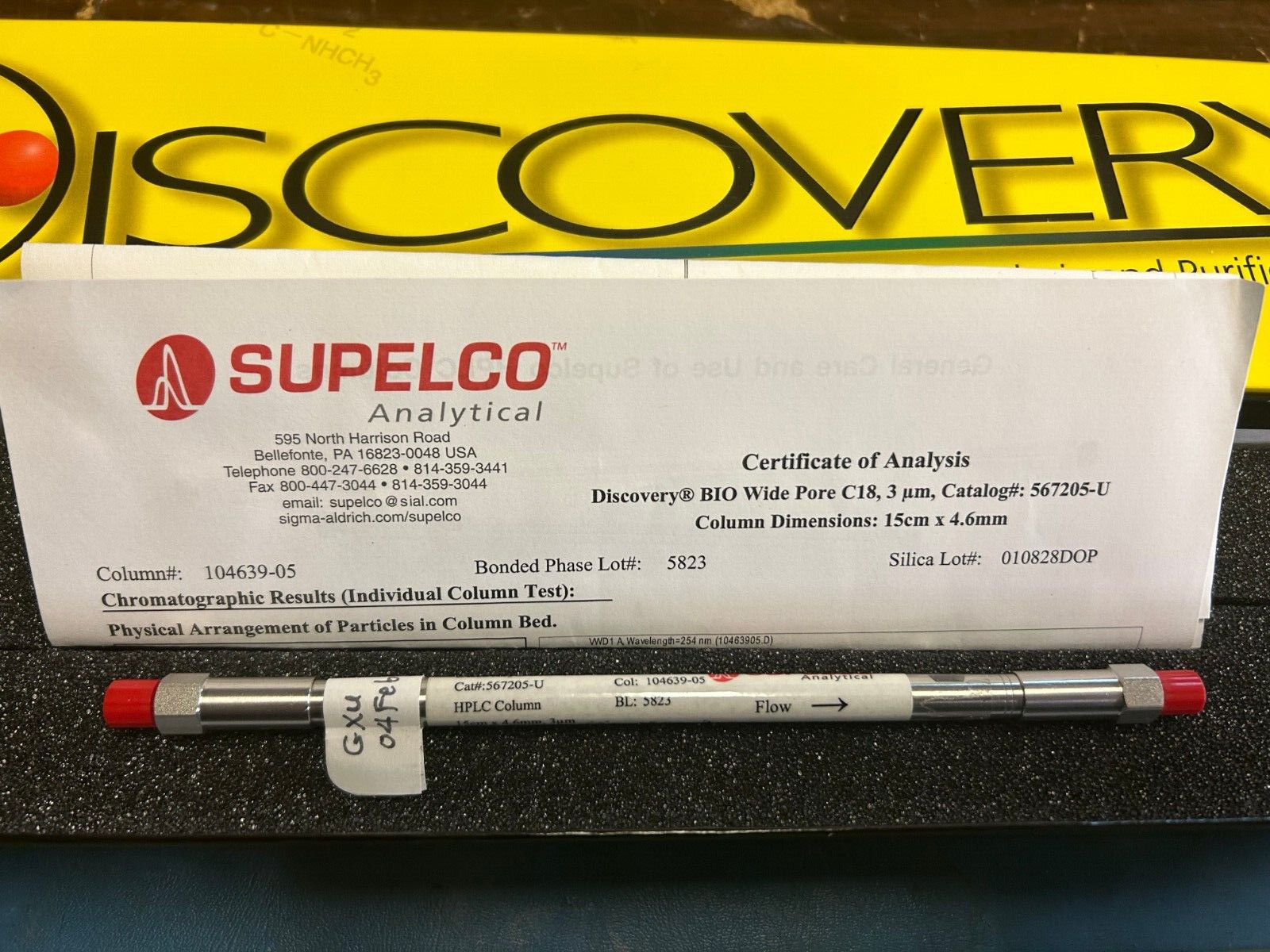 Lot of 3 Supelco 567205-U, 567201-U & 567202-U C18 HPLC Columns