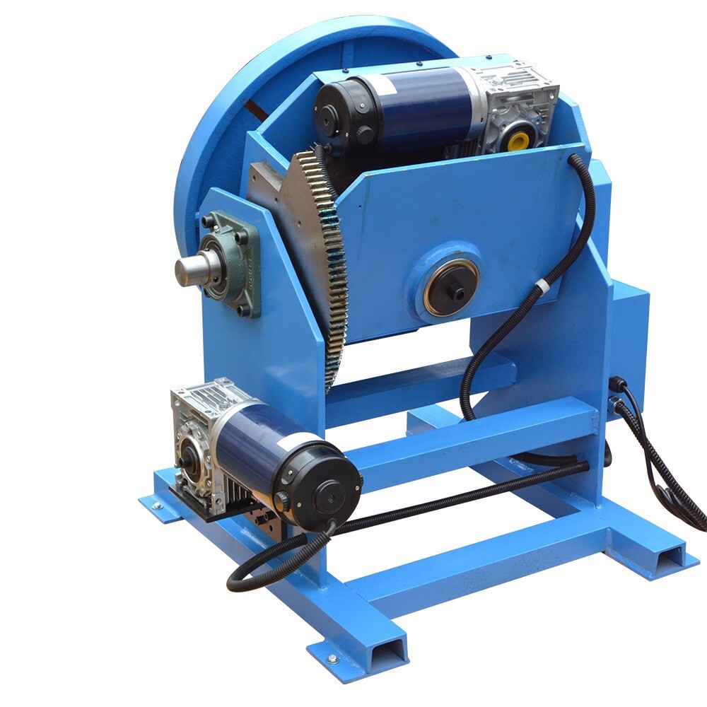 550-1100LBS Welding Positioner Turn Rotary Table Tilt 0-45-90 Degree 110V