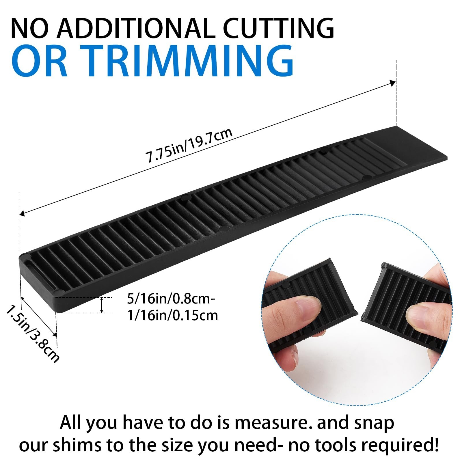 Composite Shims 7.75″ Plastic Wedges (12 Pack) – Extreme Load Support Levelin…