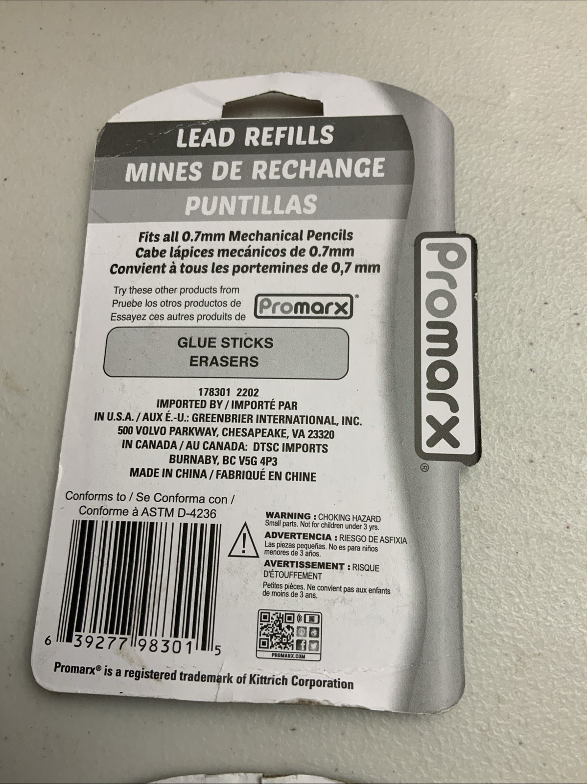 2x 60ct Promarx Mechanical Pencil Lead Refills .07mm (5x12pcs) New Sealed HB#2