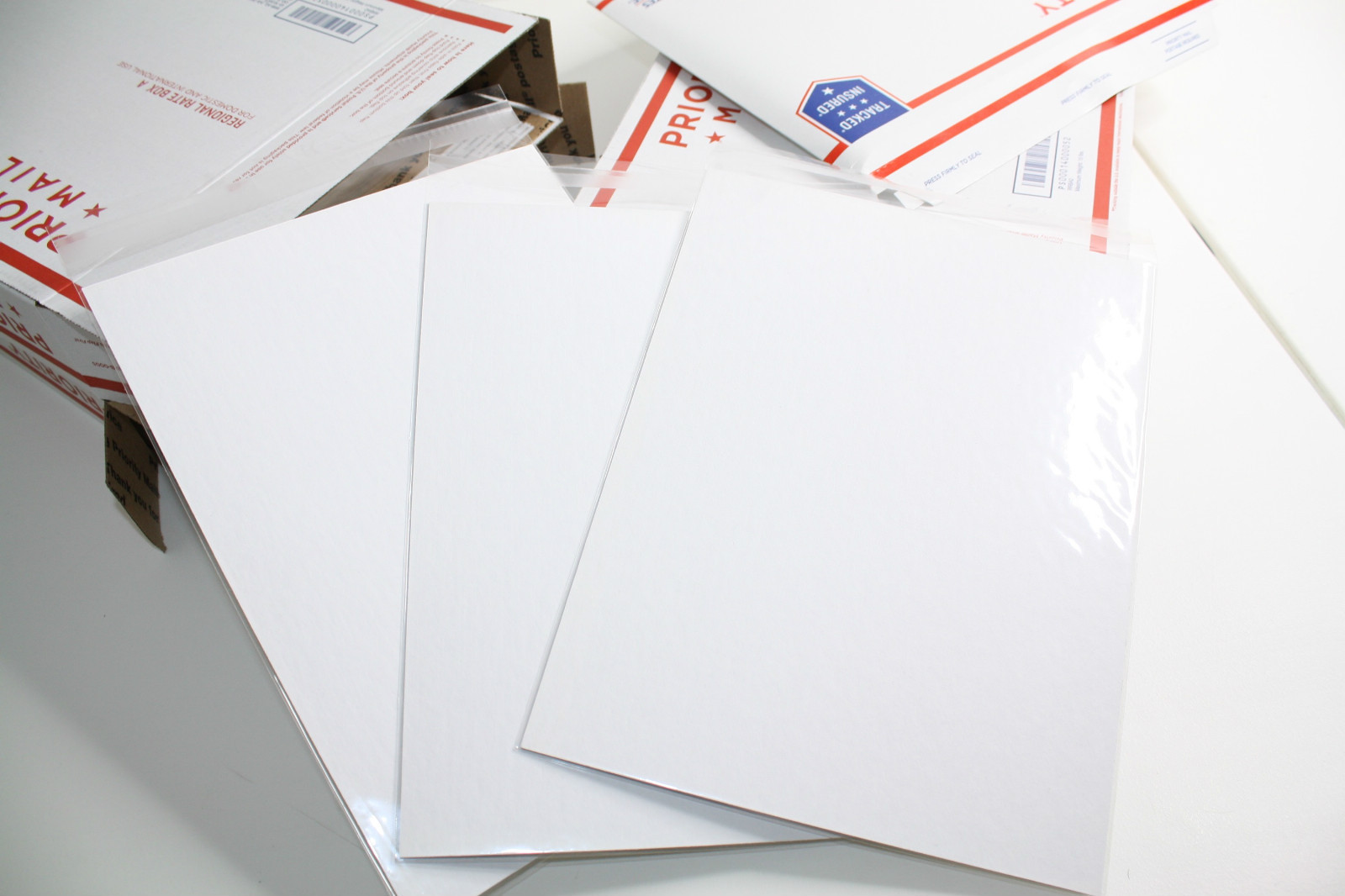 8.5×11.25″ 30qty Cellophane Resealable Clear Bag White Back Board Illustration