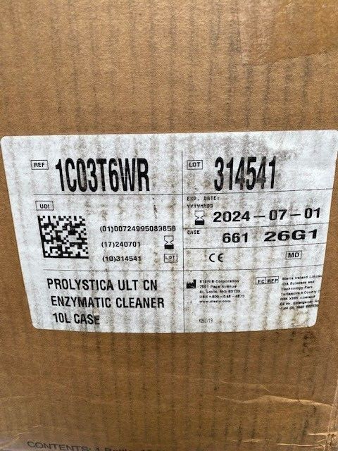Steris Prolystica Enzymatic Ultra Concentrate 1C03-T6WR 10L, EXP 07/2024