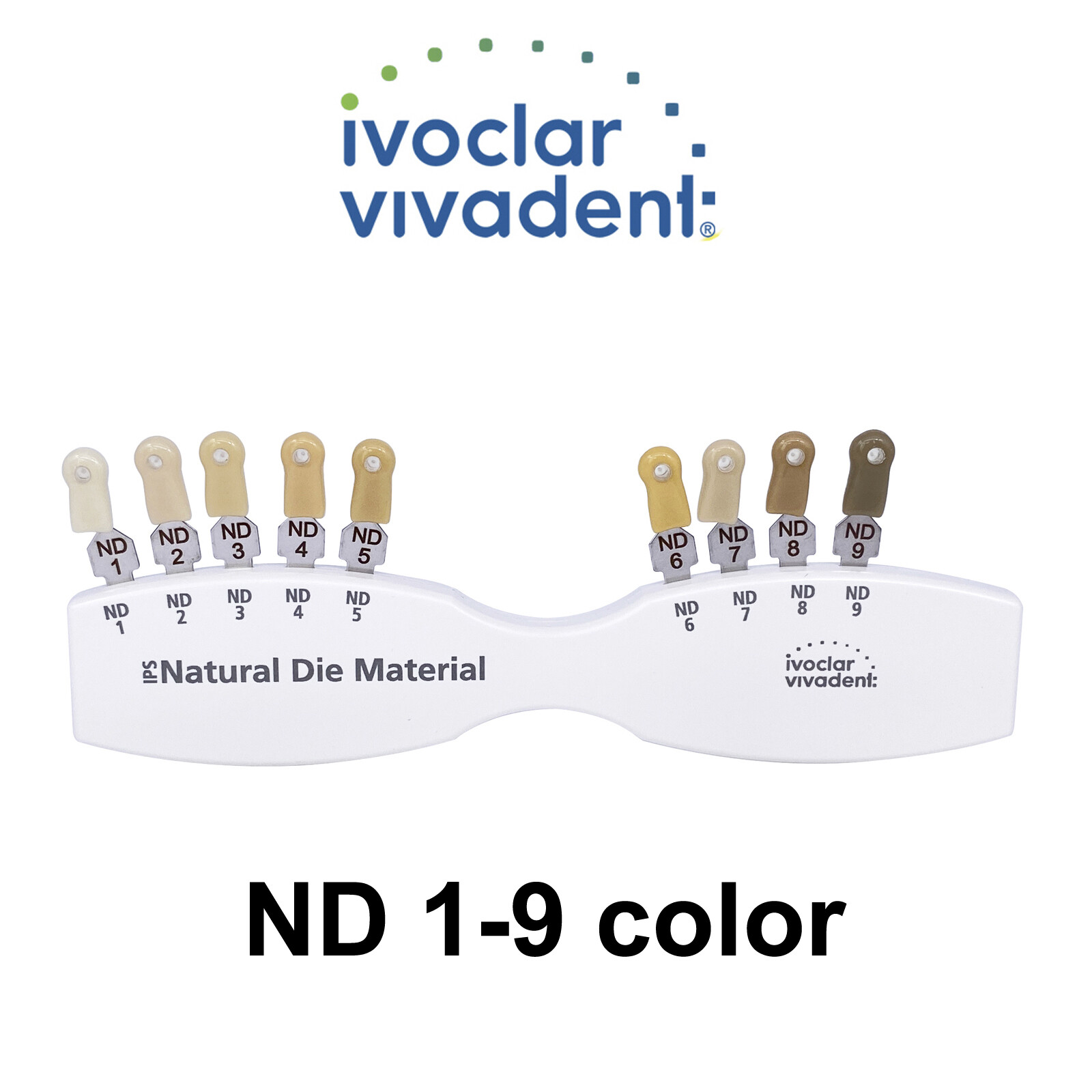 Dental IPS Natural Die Material Shade Guide Ivoclar Vivadent ND1-9 Abutment