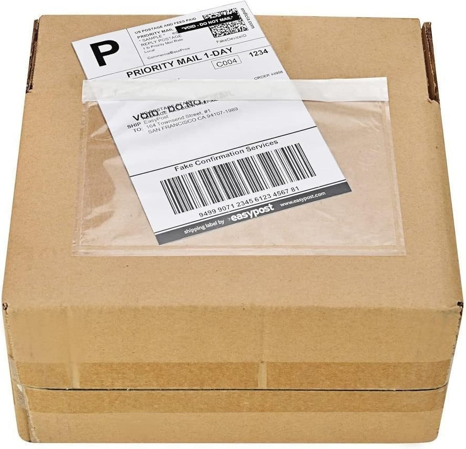 7.5×5.5 inch Clear Adhesive Shipping Labels Pouches 200 Pack for Business