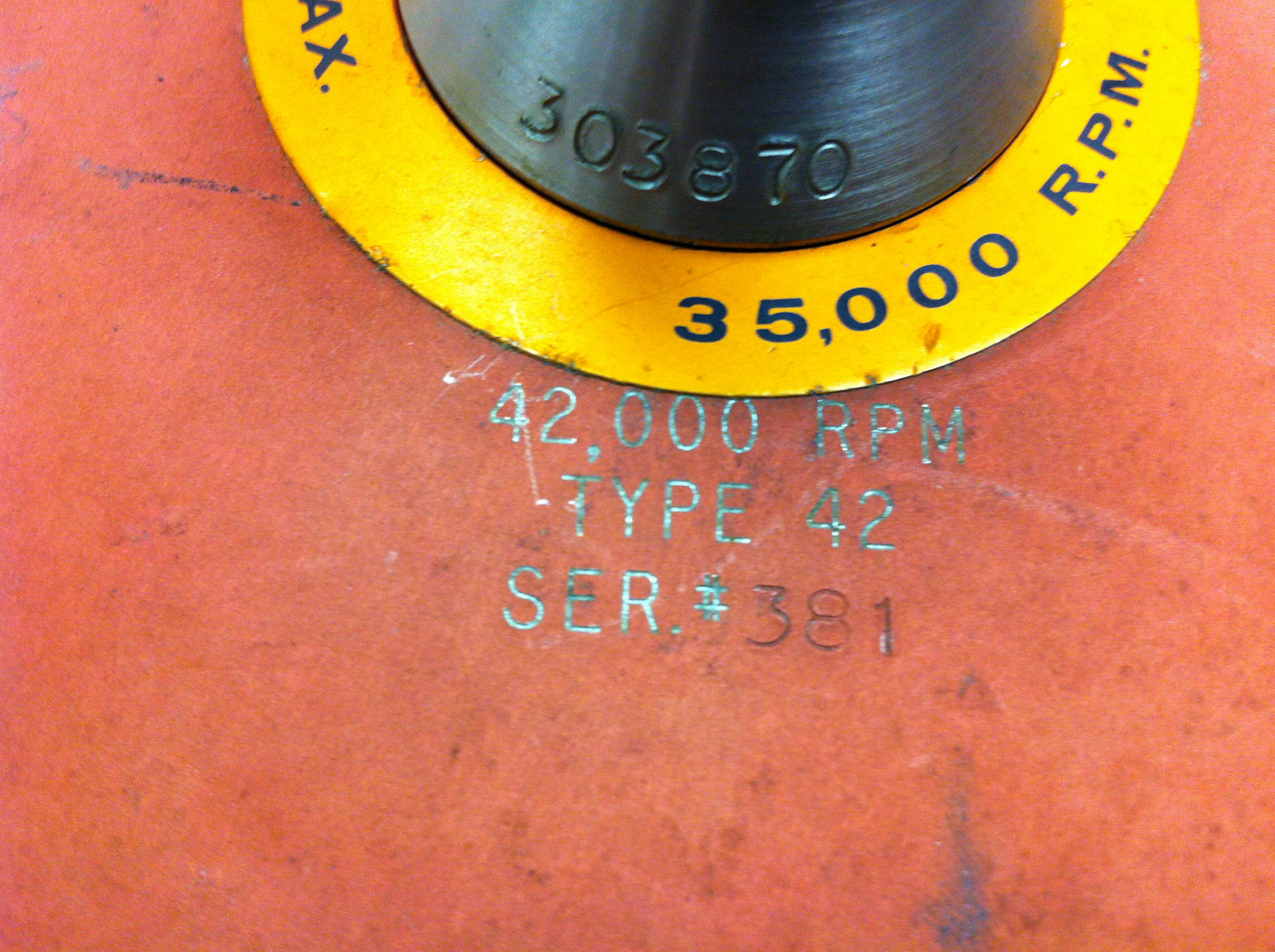 Beckman 42000 RPM Type 42 Fixed Angle Centrifuge Rotor 30-40-50