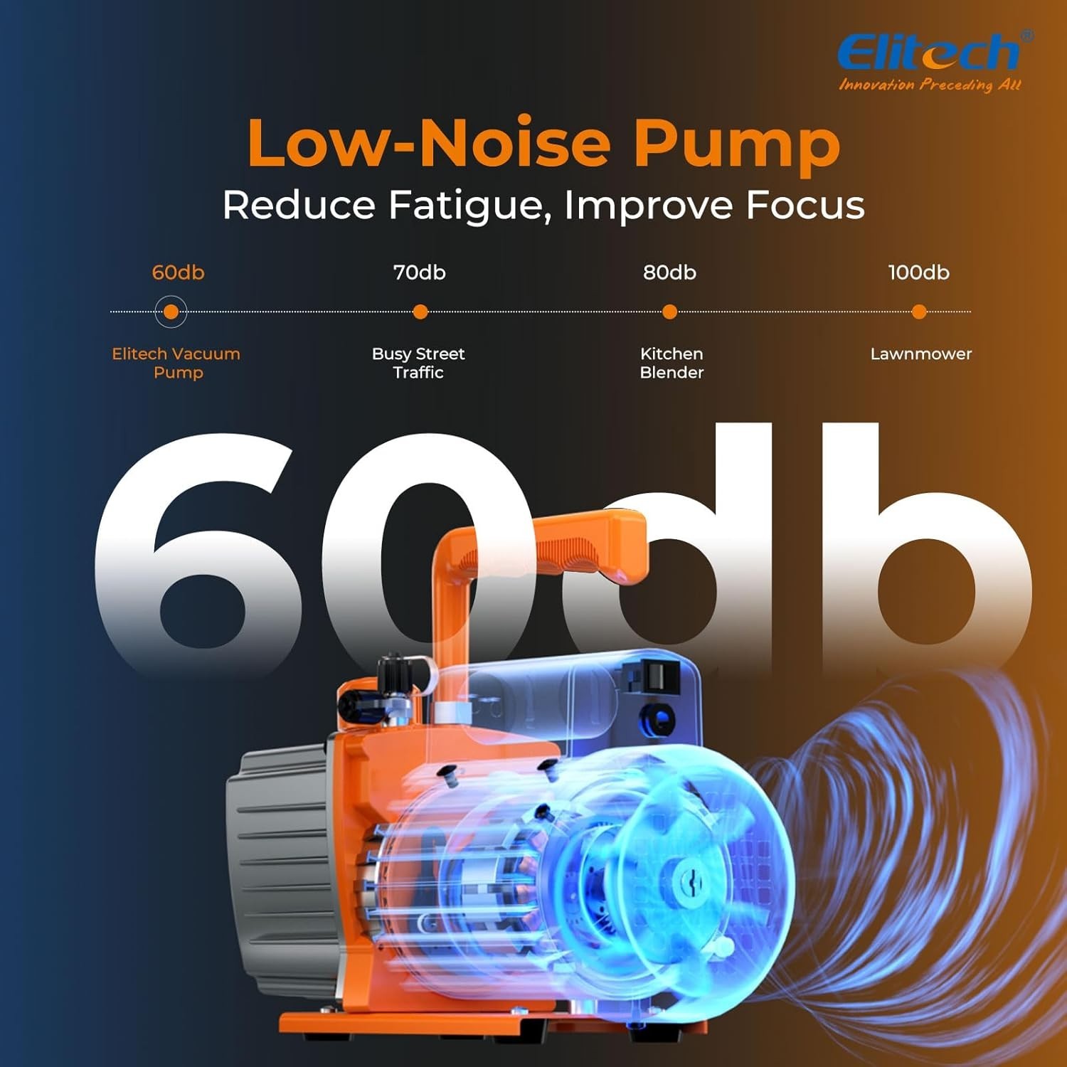 NVP-3 HVAC Vacuum Pump 3CFM 1/4HP Rotary Vane for HVAC & Refrigeration